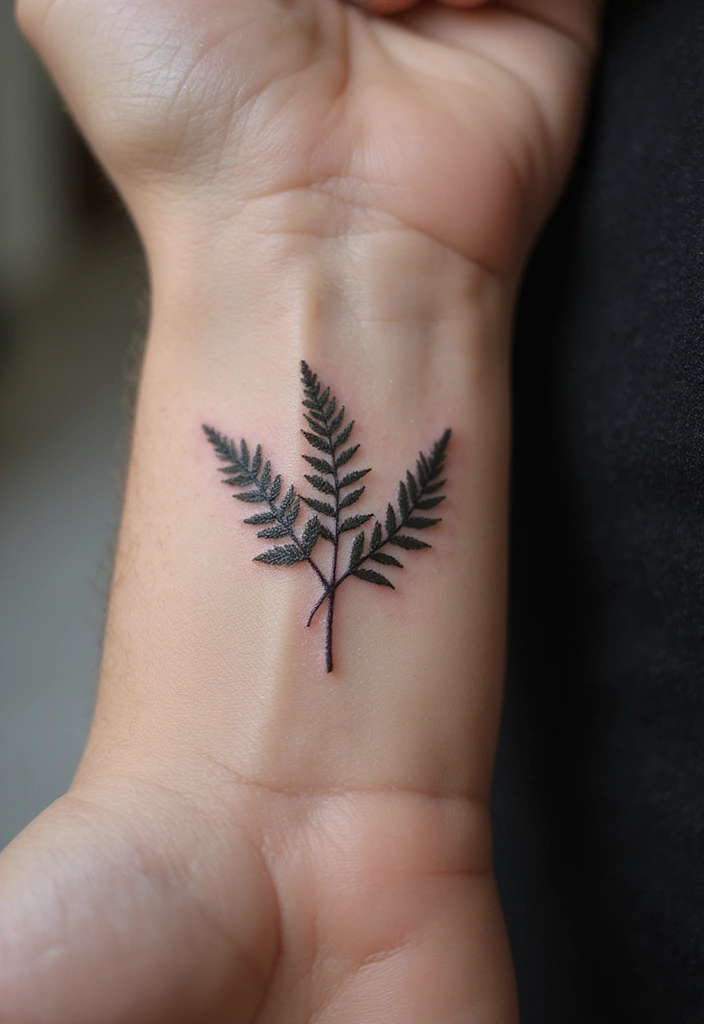 30 Adorable Small Tattoos for Women: Tiny & Cute Designs - 14. Tiny Fern Leaves