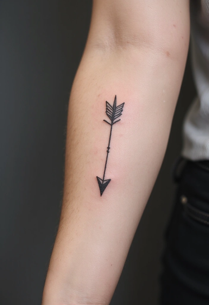30 Adorable Small Tattoos for Women: Tiny & Cute Designs - 25. Minimalist Arrow