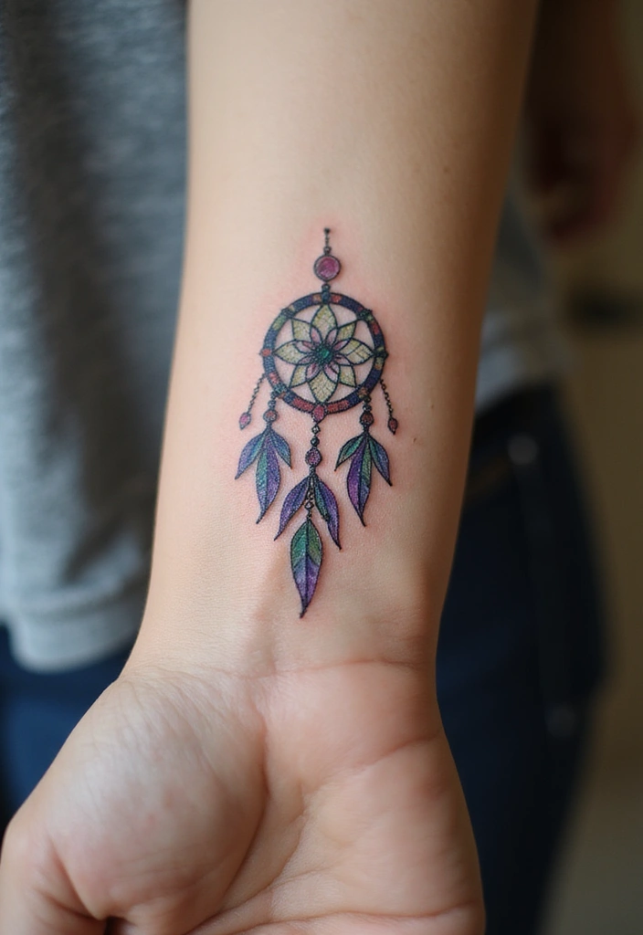 30 Adorable Small Tattoos for Women: Tiny & Cute Designs - 28. Tiny Dreamcatcher