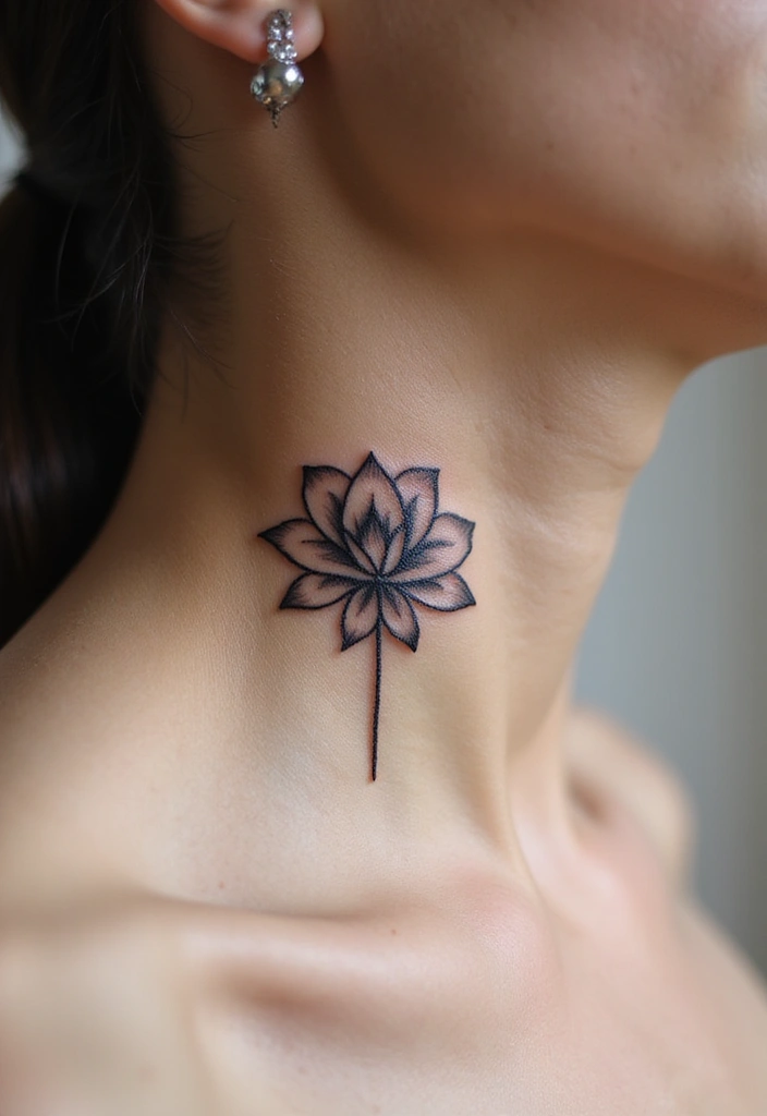 30 Adorable Small Tattoos for Women: Tiny & Cute Designs - 5. Minimalist Lotus Flower