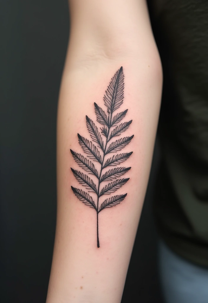 30 Adorable Small Tattoos for Women: Tiny & Cute Designs - 7. Minimalist Fern