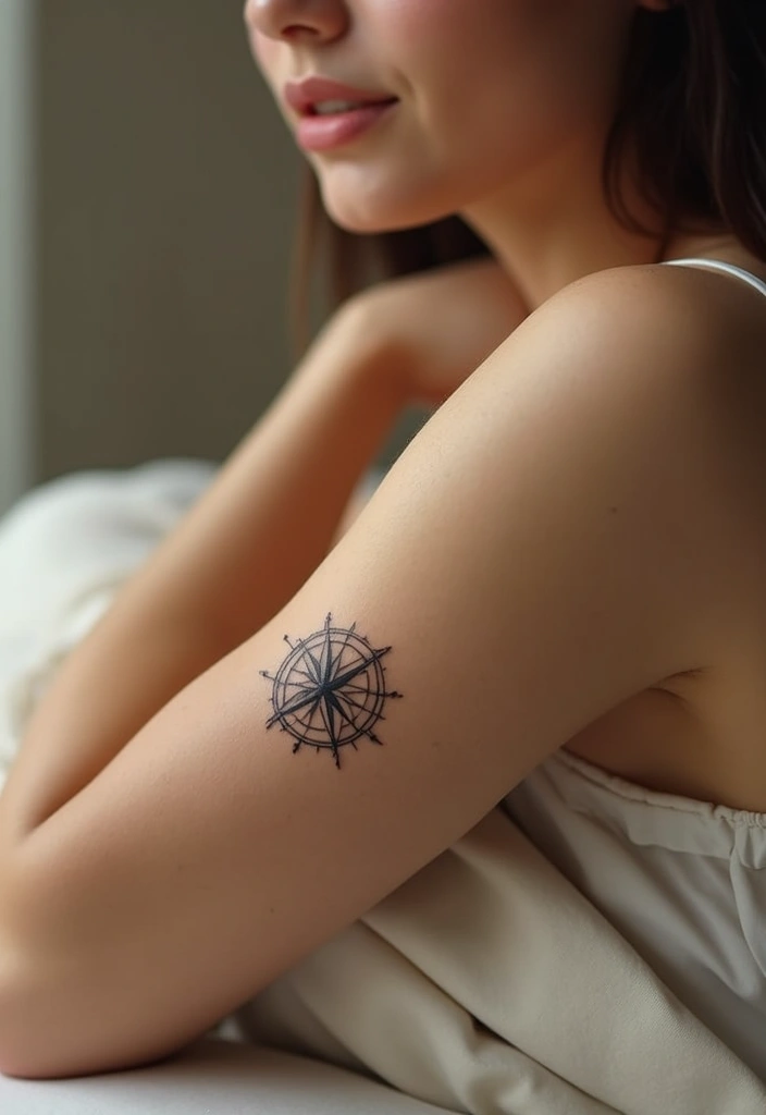 30 Best Tattoos for Women: Top Inspirational Designs in 2025 - 13. Minimalist Compass Tattoos