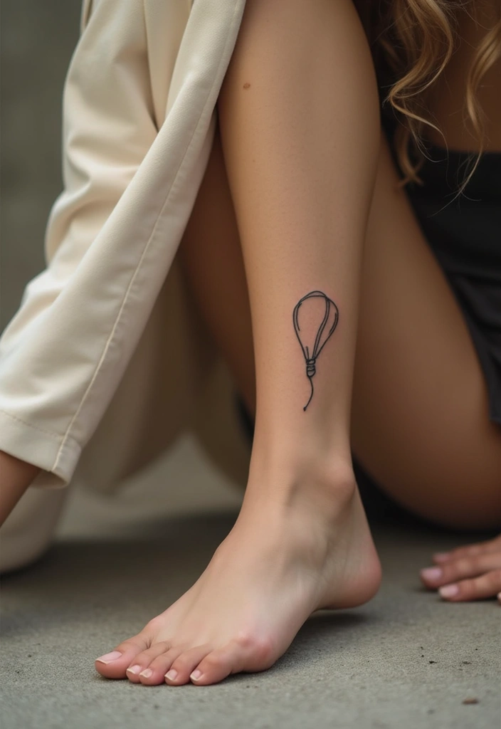 30 Best Tattoos for Women: Top Inspirational Designs in 2025 - 23. Minimalist Balloons Tattoos