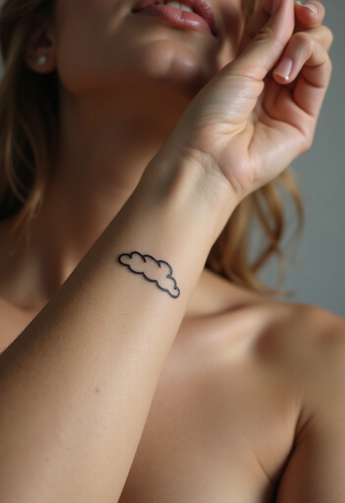 30 Best Tattoos for Women: Top Inspirational Designs in 2025 - 24. Minimalist Cloud Tattoos