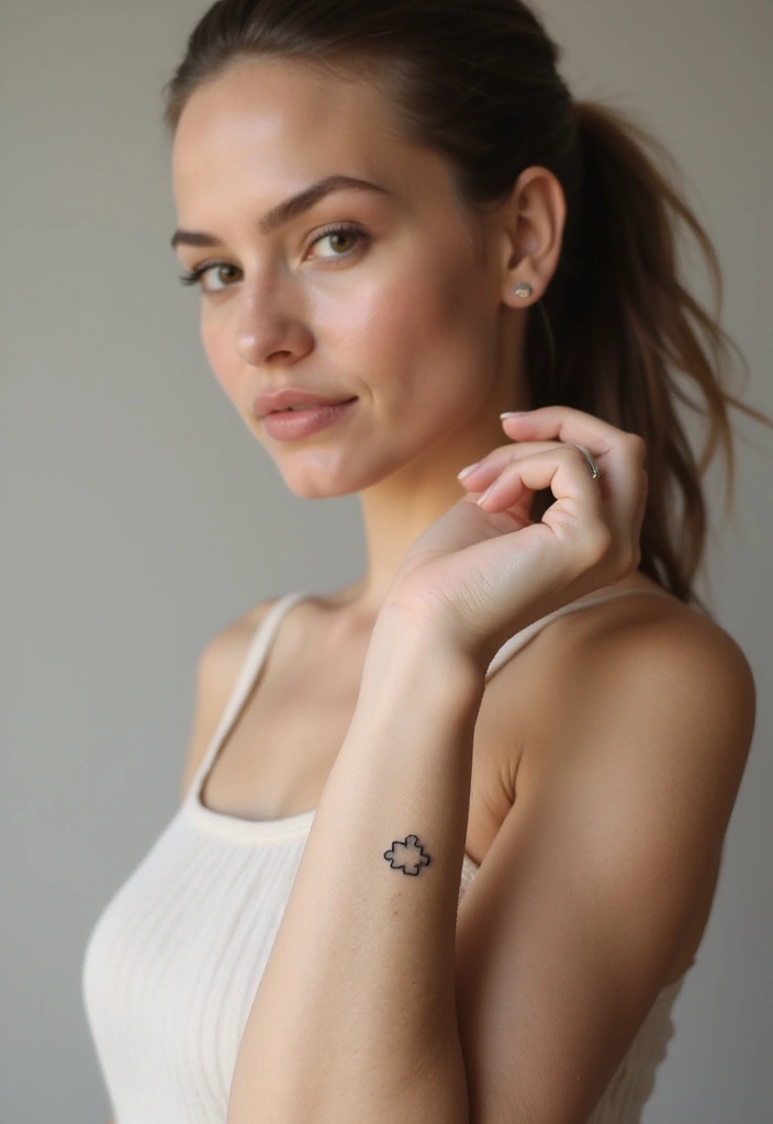30 Best Tattoos for Women: Top Inspirational Designs in 2025 - 25. Minimalist Puzzle Piece Tattoos