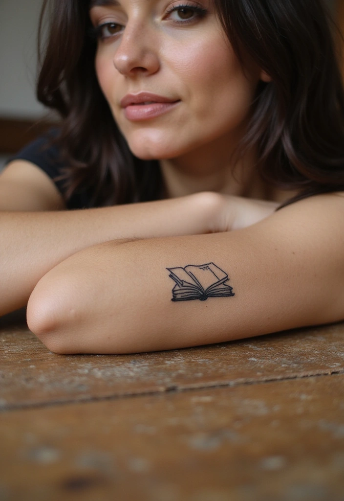 30 Best Tattoos for Women: Top Inspirational Designs in 2025 - 26. Minimalist Book Tattoos