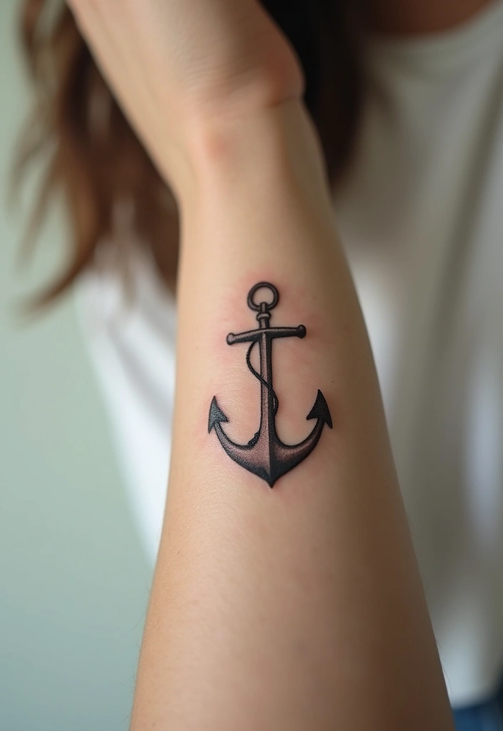 30 Best Tattoos for Women: Top Inspirational Designs in 2025 - 29. Minimalist Anchor Tattoos