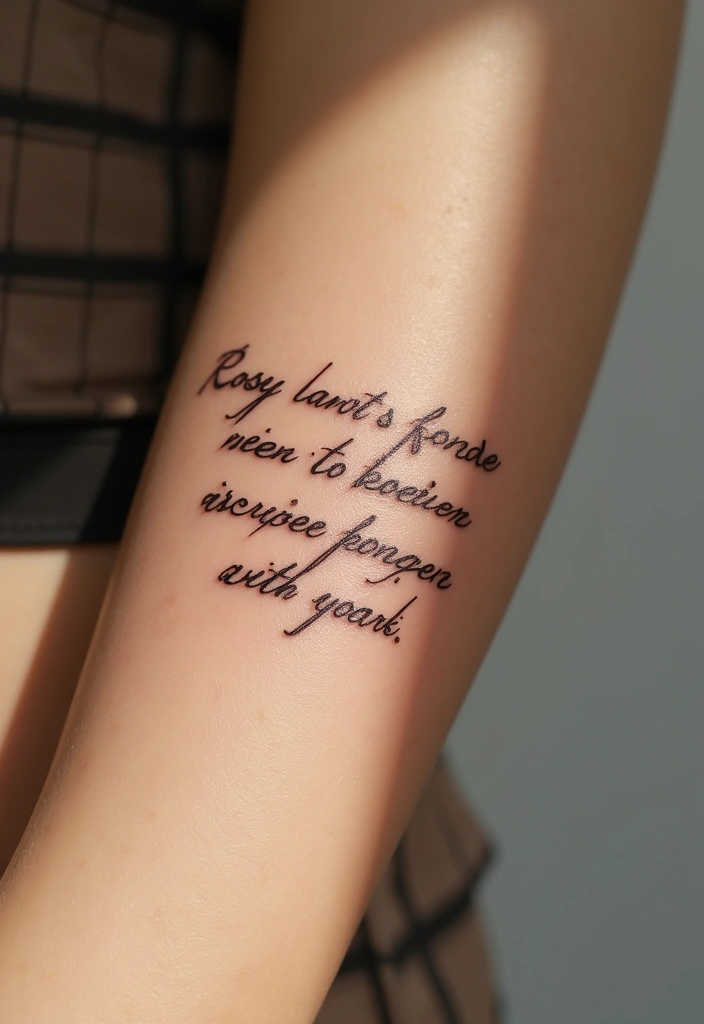 30 Cute Tattoos for Women: Sweet & Playful Ink Ideas - 11. Cute Quote Tattoos