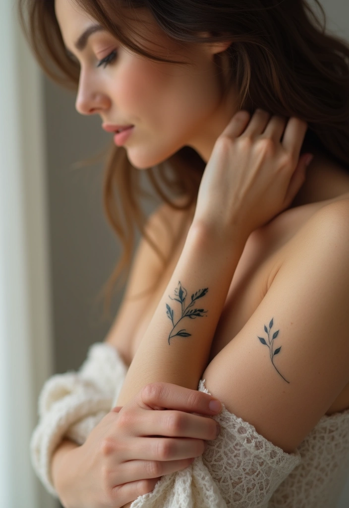 30 Cute Tattoos for Women: Sweet & Playful Ink Ideas - 16. Minimalist Leaf Tattoos