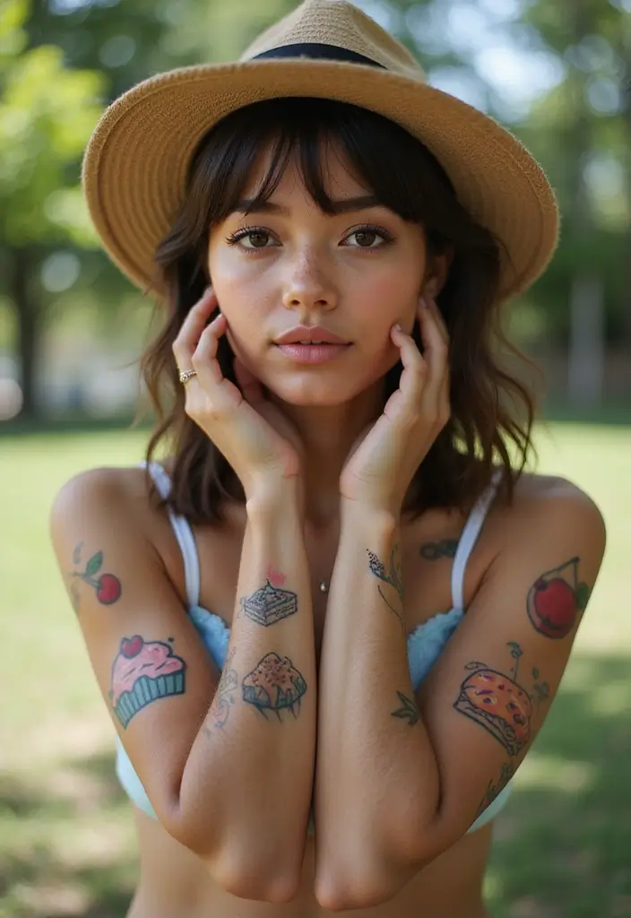 30 Cute Tattoos for Women: Sweet & Playful Ink Ideas - 21. Playful Cake Tattoos