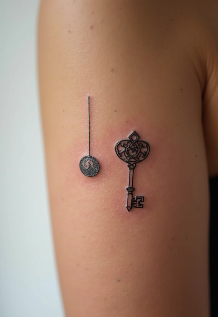 30 Cute Tattoos for Women: Sweet & Playful Ink Ideas - 27. Tiny Key Tattoos