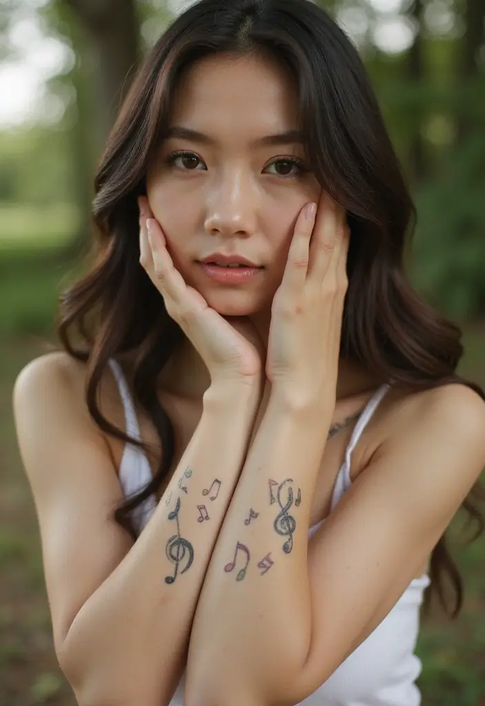 30 Cute Tattoos for Women: Sweet & Playful Ink Ideas - 9. Charming Music Notes
