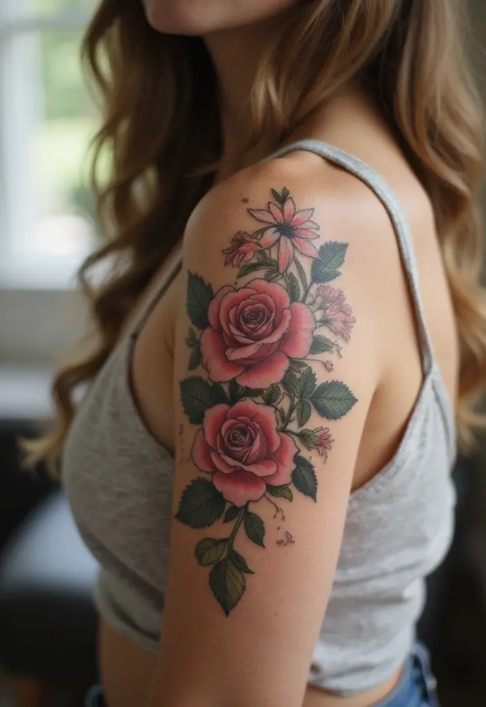30 Pretty Tattoos for Women: Beautiful Designs to Inspire Your Next Ink - 13. Vintage Floral Tattoos