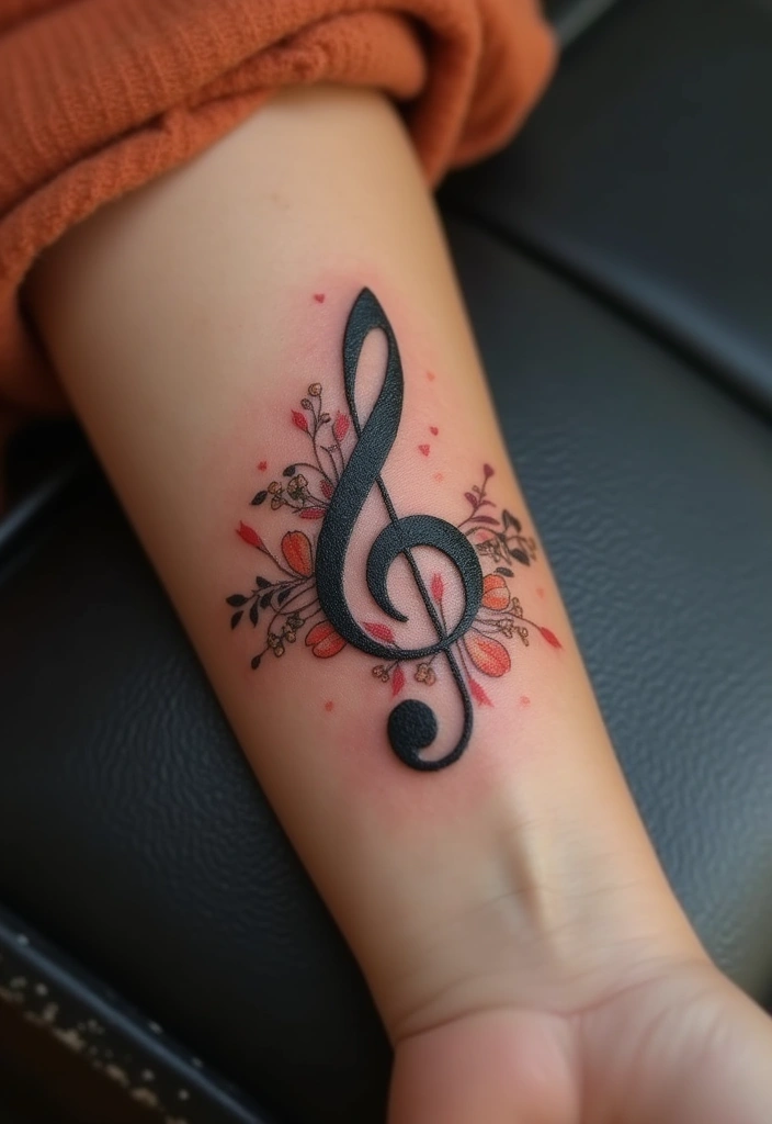 30 Pretty Tattoos for Women: Beautiful Designs to Inspire Your Next Ink - 20. Music-Inspired Tattoos
