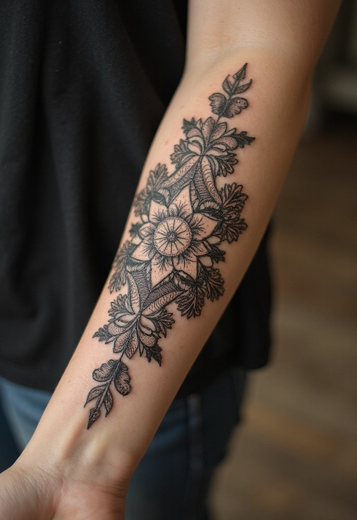 30 Pretty Tattoos for Women: Beautiful Designs to Inspire Your Next Ink - 27. Lace and Doily Tattoos