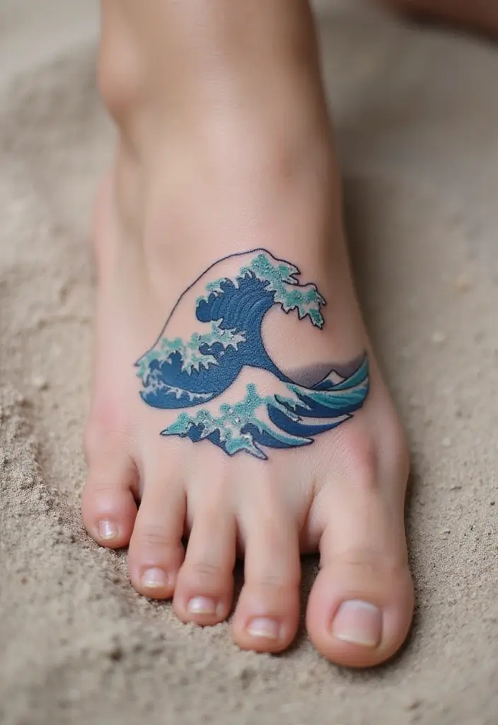 30 Pretty Tattoos for Women: Beautiful Designs to Inspire Your Next Ink - 8. Ocean and Wave Designs