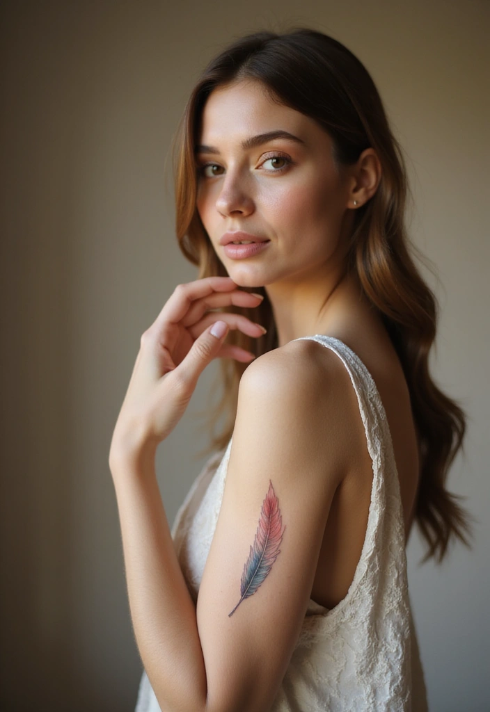30 Pretty Wrist Tattoos for Women: Delicate & Personal Designs - 16. Delicate Feather