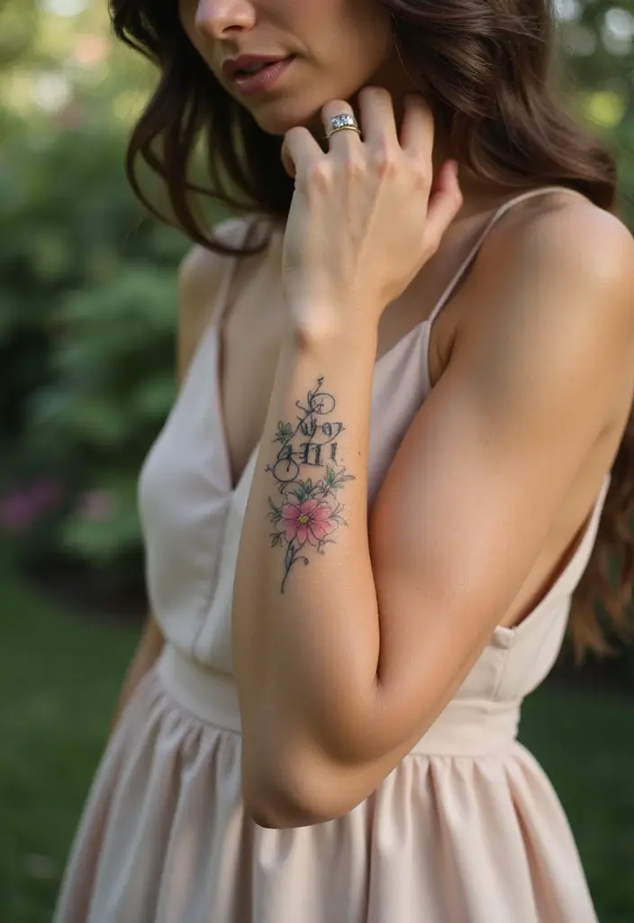 30 Pretty Wrist Tattoos for Women: Delicate & Personal Designs - 17. Personal Coordinates