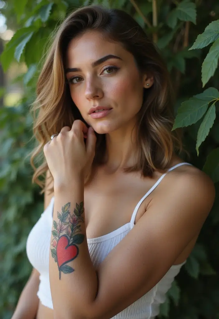 30 Pretty Wrist Tattoos for Women: Delicate & Personal Designs - 30. Heart and Floral Combo