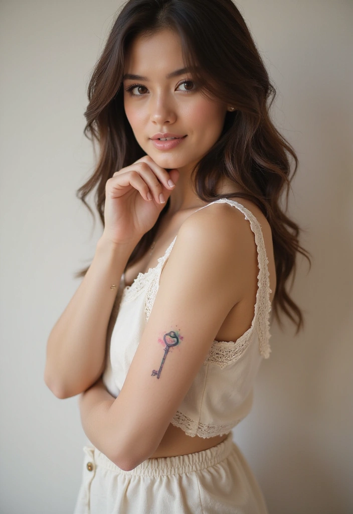 30 Simple Tattoos for Women: Minimalist & Elegant Designs - 18. Simple Keys