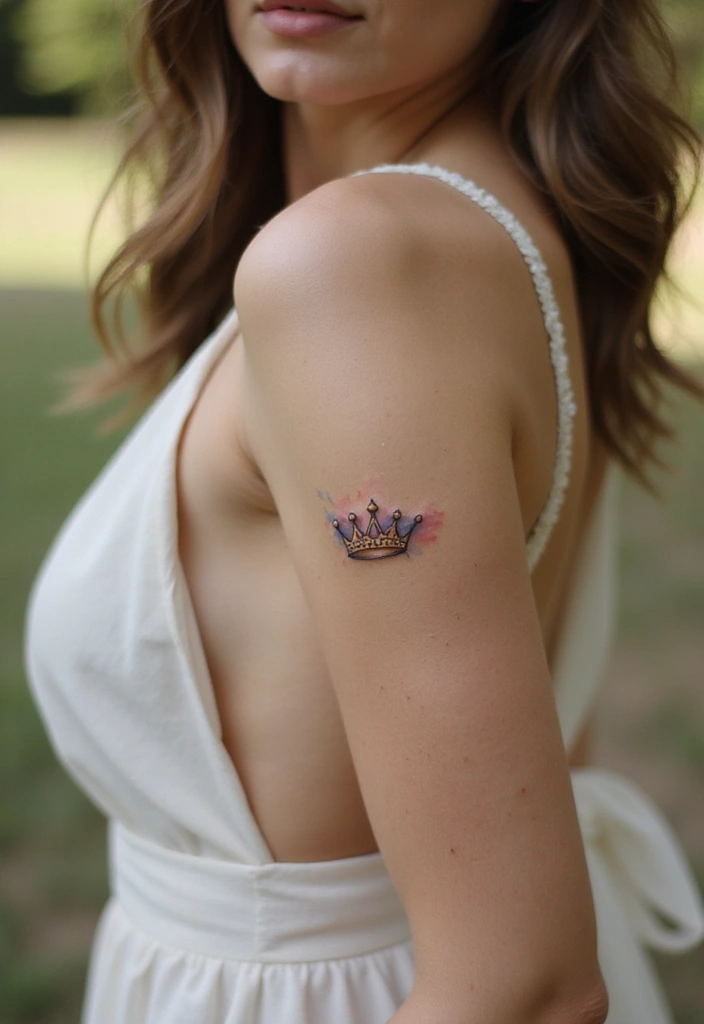 30 Simple Tattoos for Women: Minimalist & Elegant Designs - 25. Simple Crown