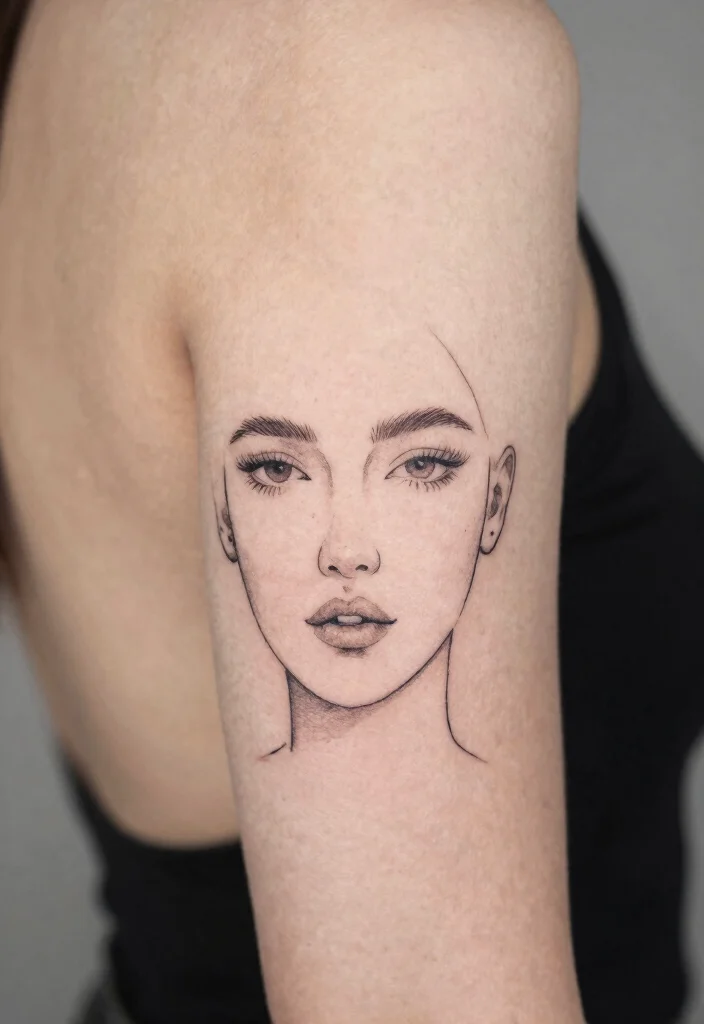 16 Back of Forearm Tattoo Designs That Look Amazing from Every Angle - 10. Minimalist Portraits 1