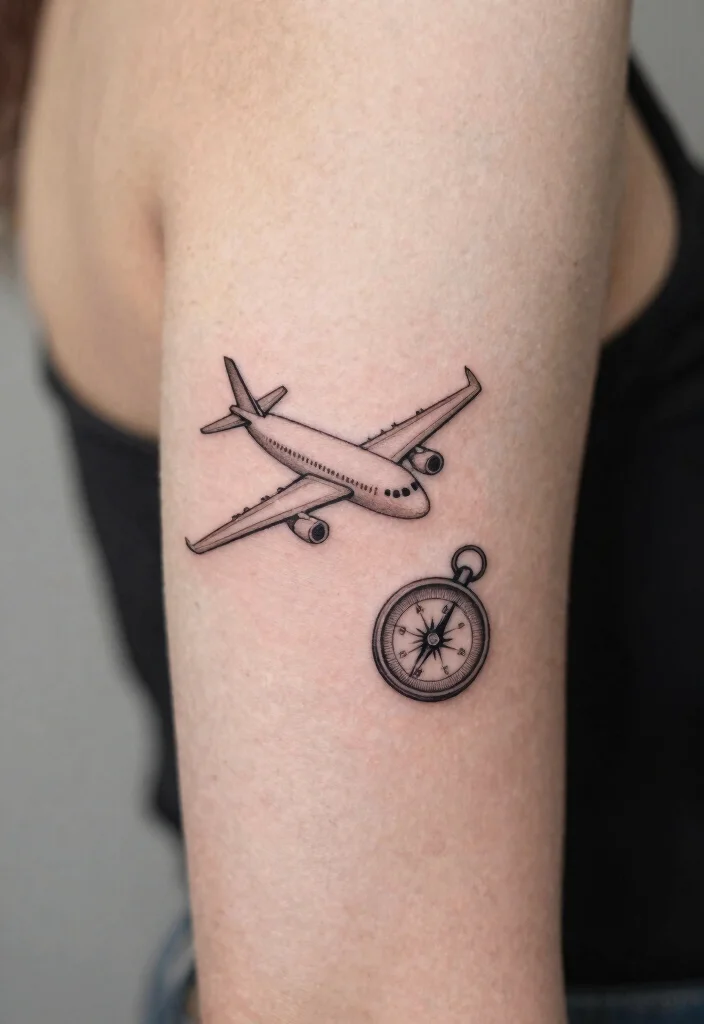 16 Back of Forearm Tattoo Designs That Look Amazing from Every Angle - 12. Minimalist Travel Tattoos 1