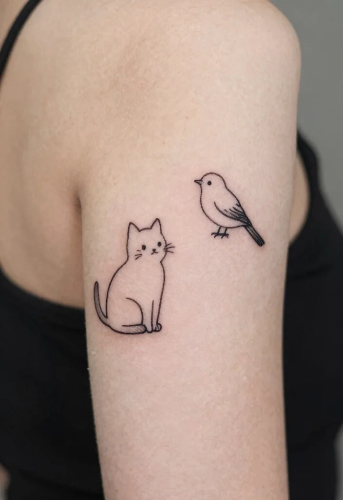 16 Back of Forearm Tattoo Designs That Look Amazing from Every Angle - 4. Minimalist Animal Tattoos 1