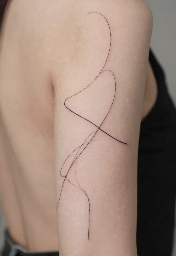 16 Back of Forearm Tattoo Designs That Look Amazing from Every Angle - 5. Abstract Line Art 1
