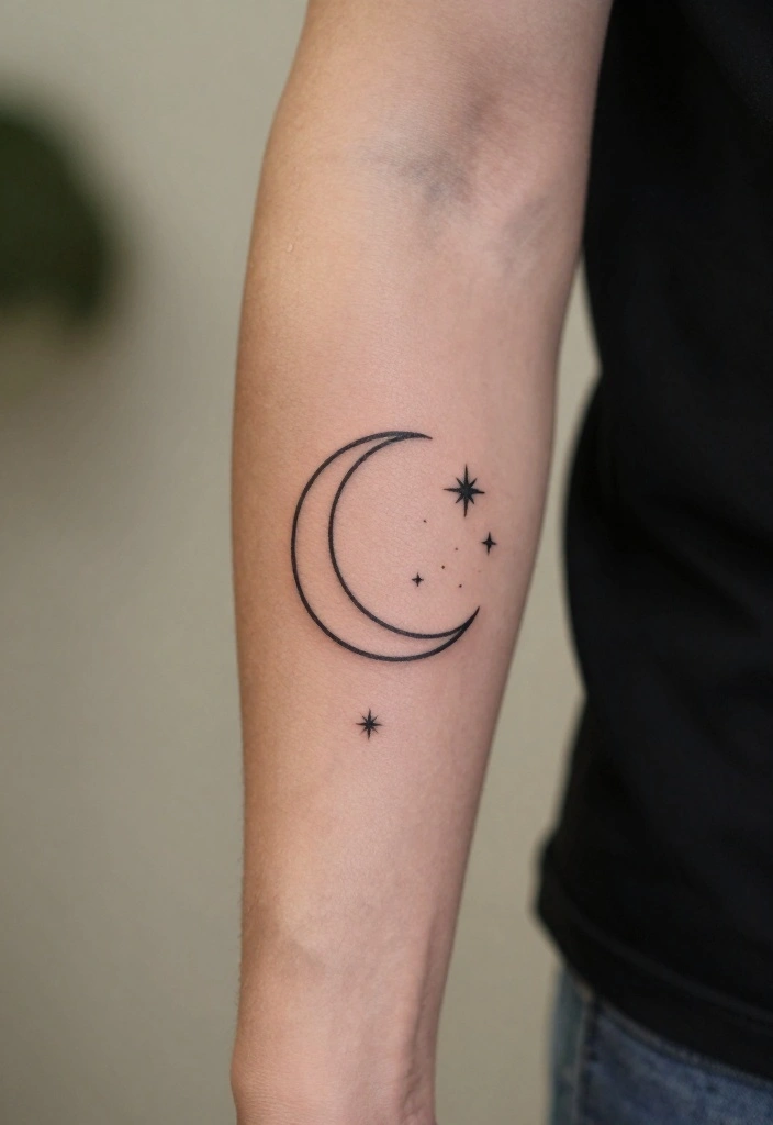 16 Men's Forearm Tattoo Designs That Never Go Out of Style - 11. Celestial Bodies 1