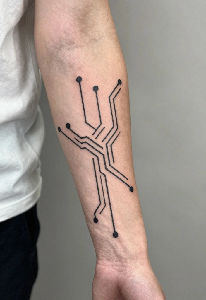 16 Men's Forearm Tattoo Designs That Never Go Out of Style - 15. Tech-Inspired Designs 1