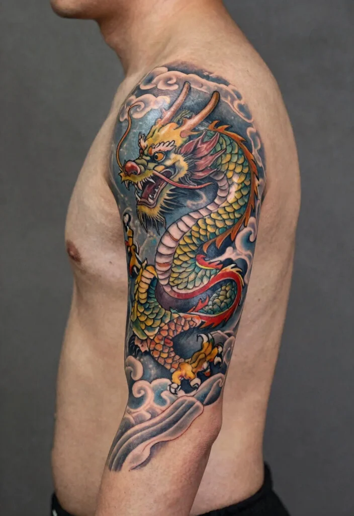 17 Dragon Forearm Tattoo Designs for Men Who Love Mythical Art - 3. The Classic Chinese Dragon 1