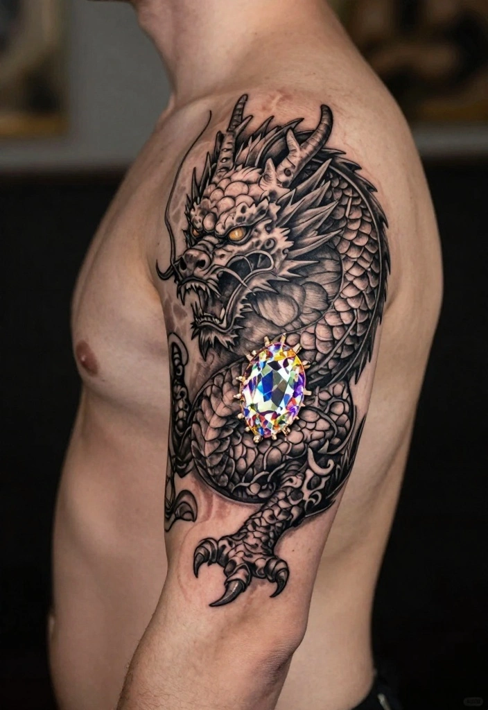 17 Dragon Forearm Tattoo Designs for Men Who Love Mythical Art - 6. The Mythical Protector 1