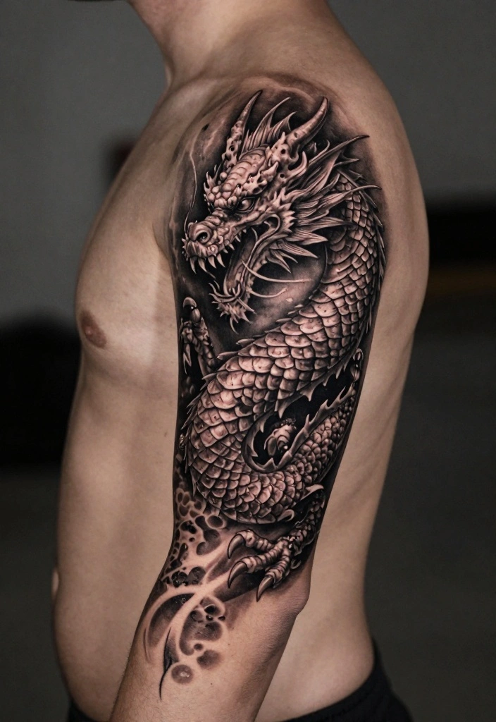 17 Dragon Forearm Tattoo Designs for Men Who Love Mythical Art - 9. The 3D Dragon 1