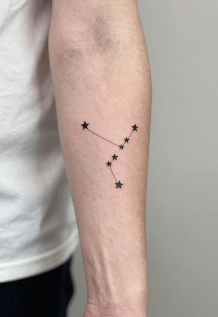 17 Forearm Half Sleeve Tattoo Ideas for Men You'll Want Instantly - 10. Minimalist Stars 1