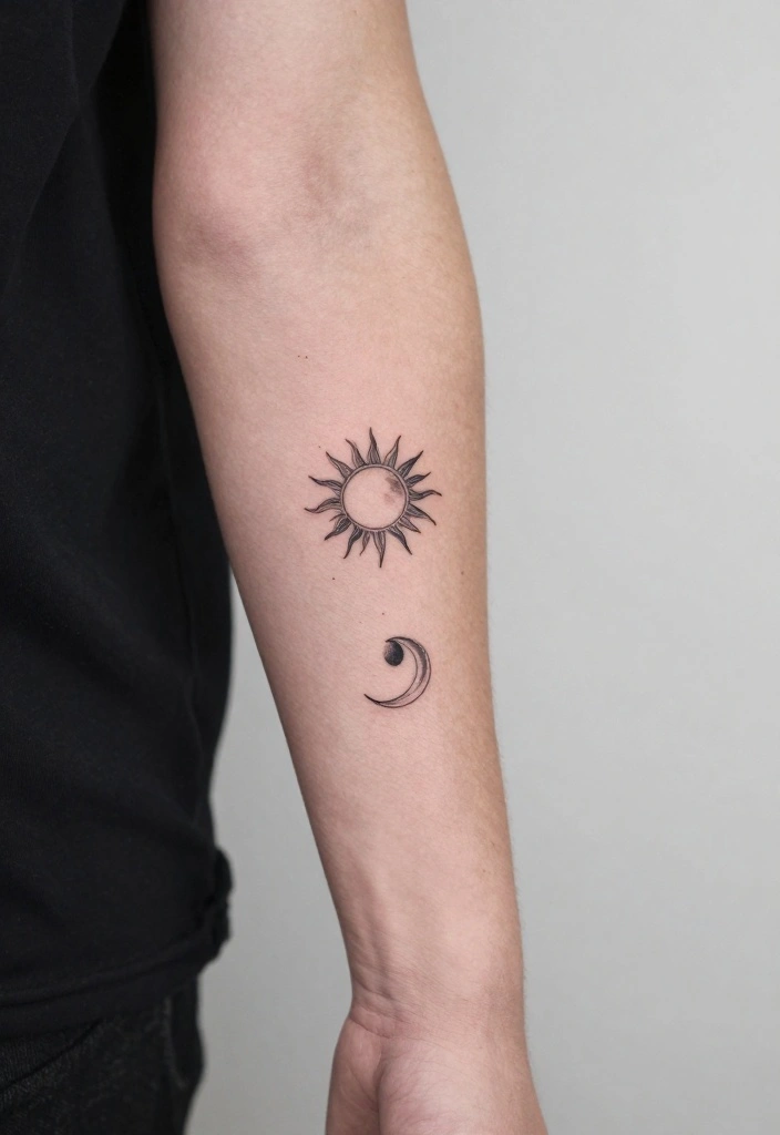 17 Forearm Half Sleeve Tattoo Ideas for Men You'll Want Instantly - 15. Celestial Bodies 1