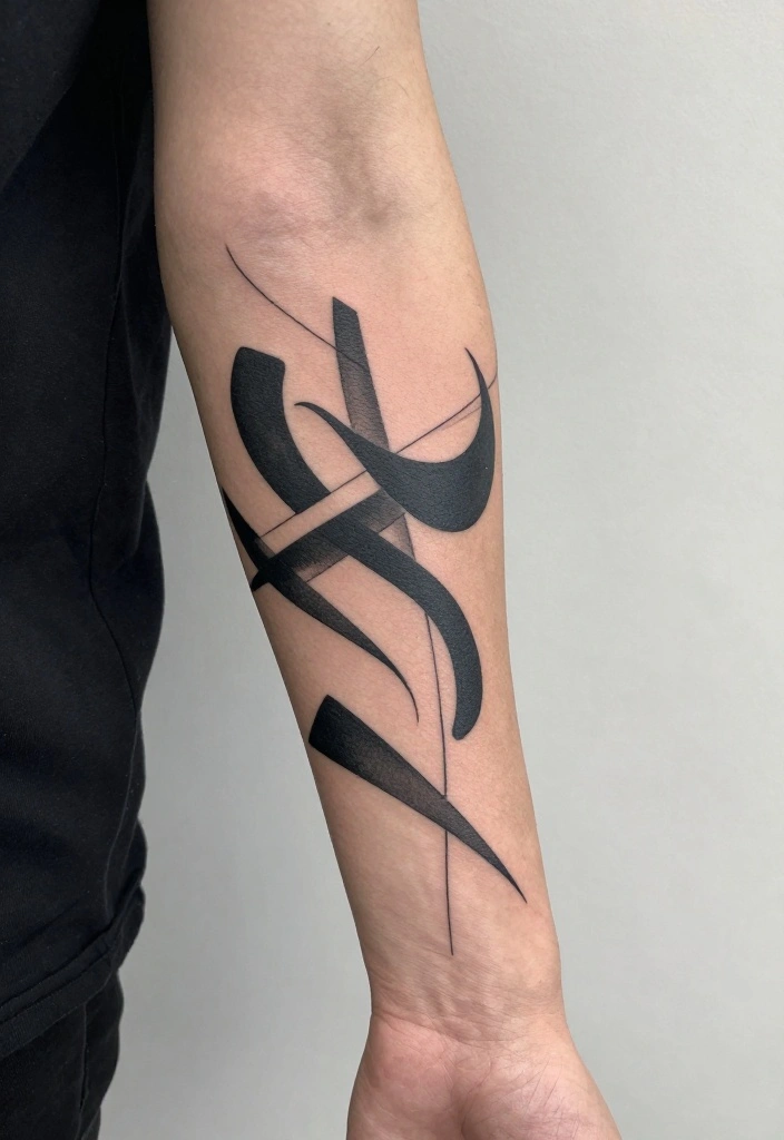 17 Forearm Half Sleeve Tattoo Ideas for Men You'll Want Instantly - 7. Abstract Shapes 1