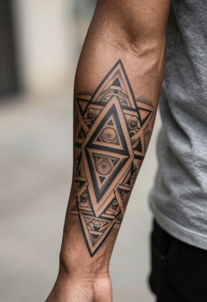 17 Men's Forearm Tattoo Designs You'll See Everywhere This Year - 1. Geometric Shapes 1