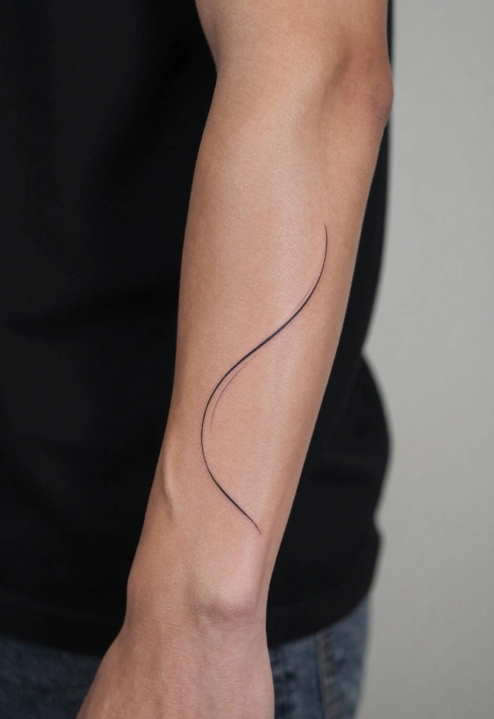 17 Men's Forearm Tattoo Designs You'll See Everywhere This Year - 2. Minimalist Lines 1