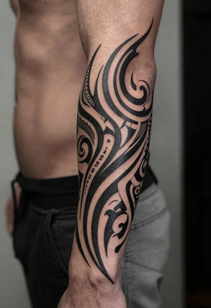 17 Men's Forearm Tattoo Designs You'll See Everywhere This Year - 7. Tribal Patterns 1