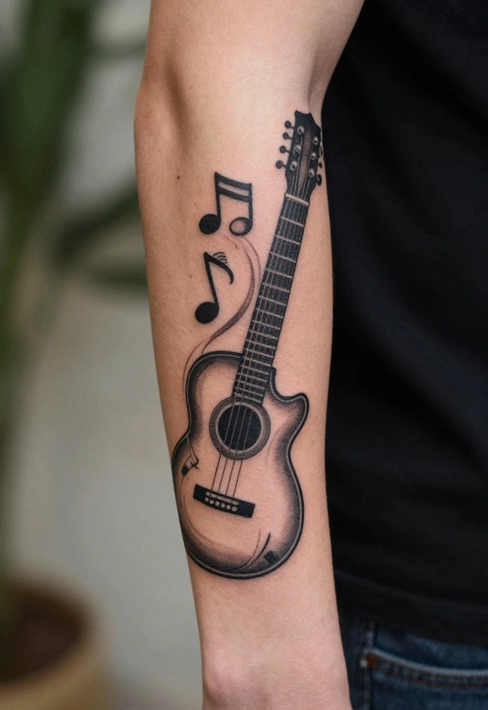 18 Forearm Tattoo Ideas for Men That Balance Art and Masculinity - 10. Music-Inspired Designs 1