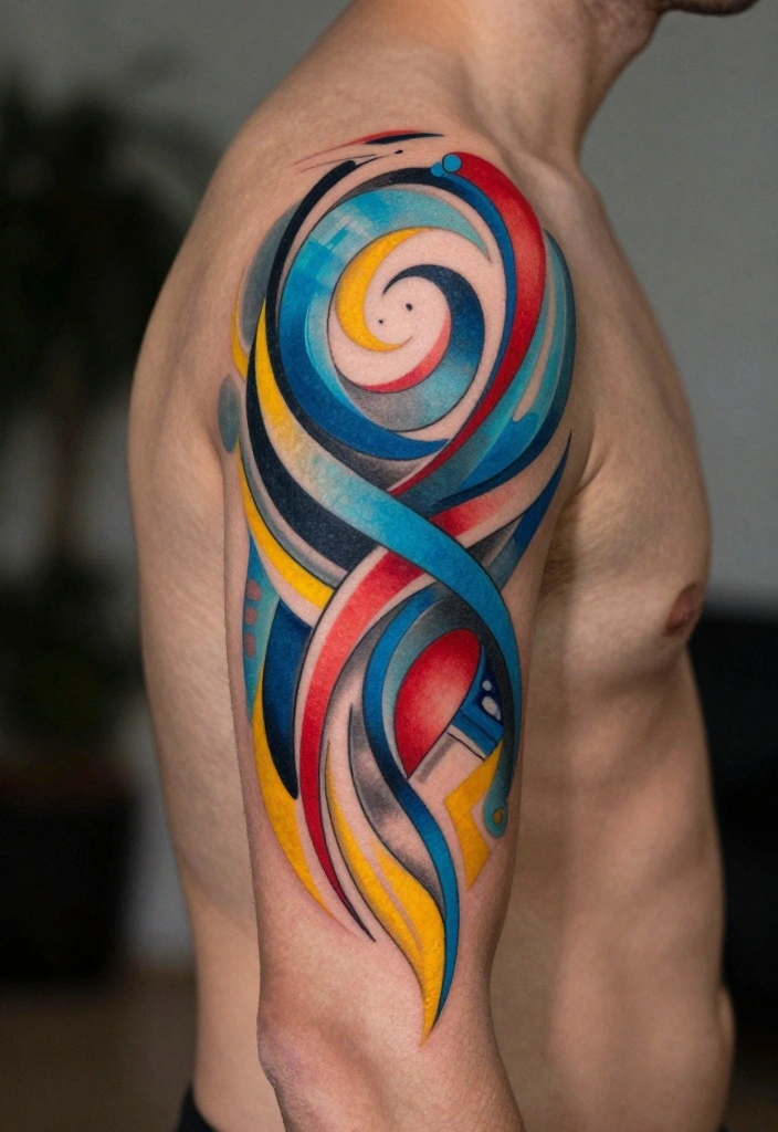 18 Forearm Tattoo Ideas for Men That Balance Art and Masculinity - 4. Abstract Art 1
