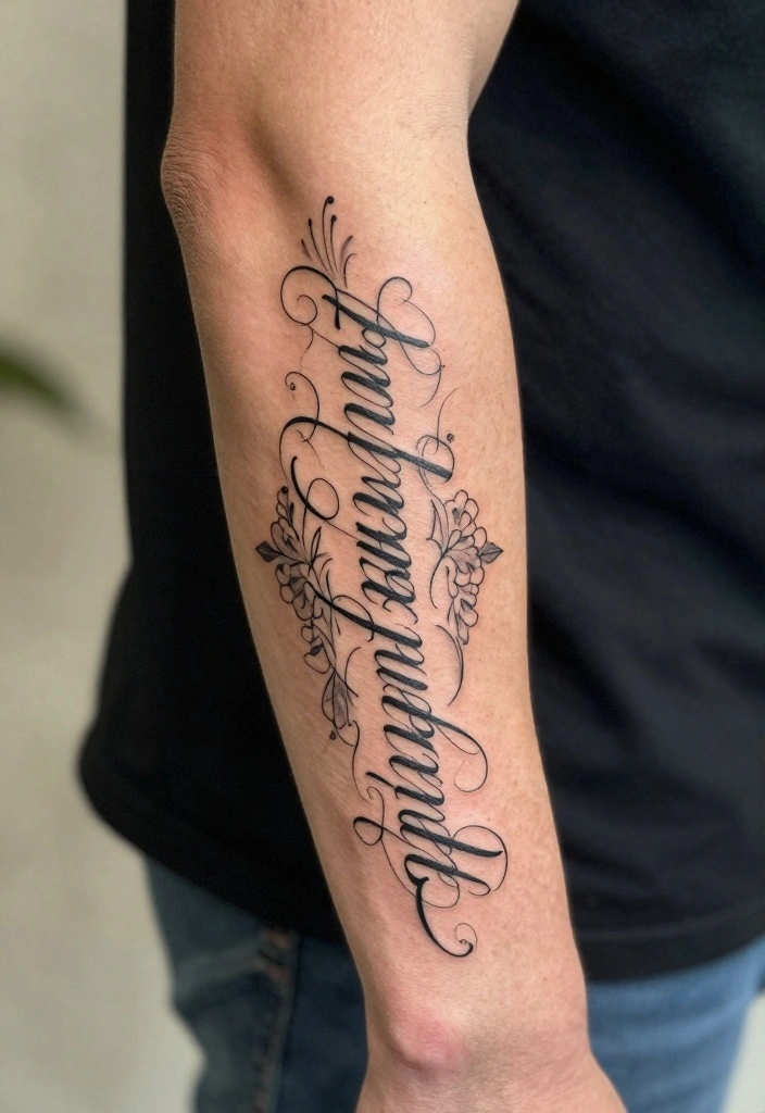 18 Forearm Tattoo Ideas for Men That Balance Art and Masculinity - 6. Inspirational Quotes 1