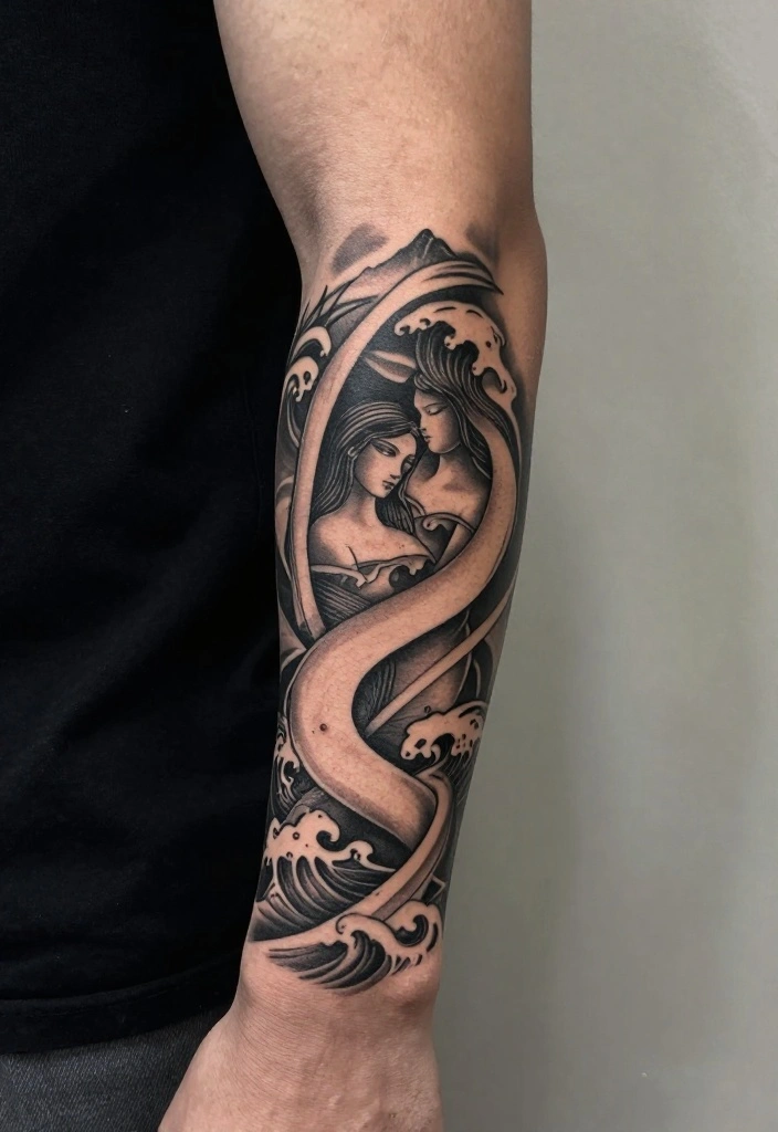 18 Polynesian Forearm Tattoo Designs for Men with Deep Meanings - 2. The Enata – Representing Humanity 1