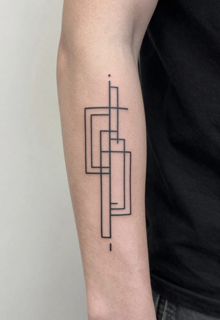 18 Unique Inner Forearm Tattoo Ideas for Men Who Want Something Different - 1. Simple Geometric Shapes 1