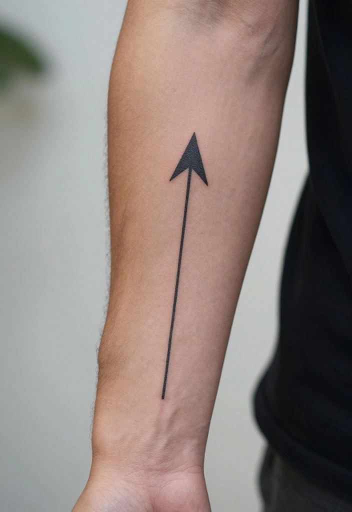 18 Unique Inner Forearm Tattoo Ideas for Men Who Want Something Different - 16. Minimalist Arrow Designs 1
