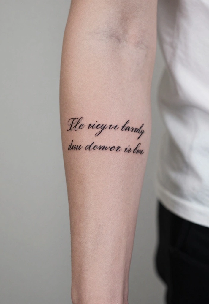 18 Unique Inner Forearm Tattoo Ideas for Men Who Want Something Different - 3. Inspirational Quotes 1