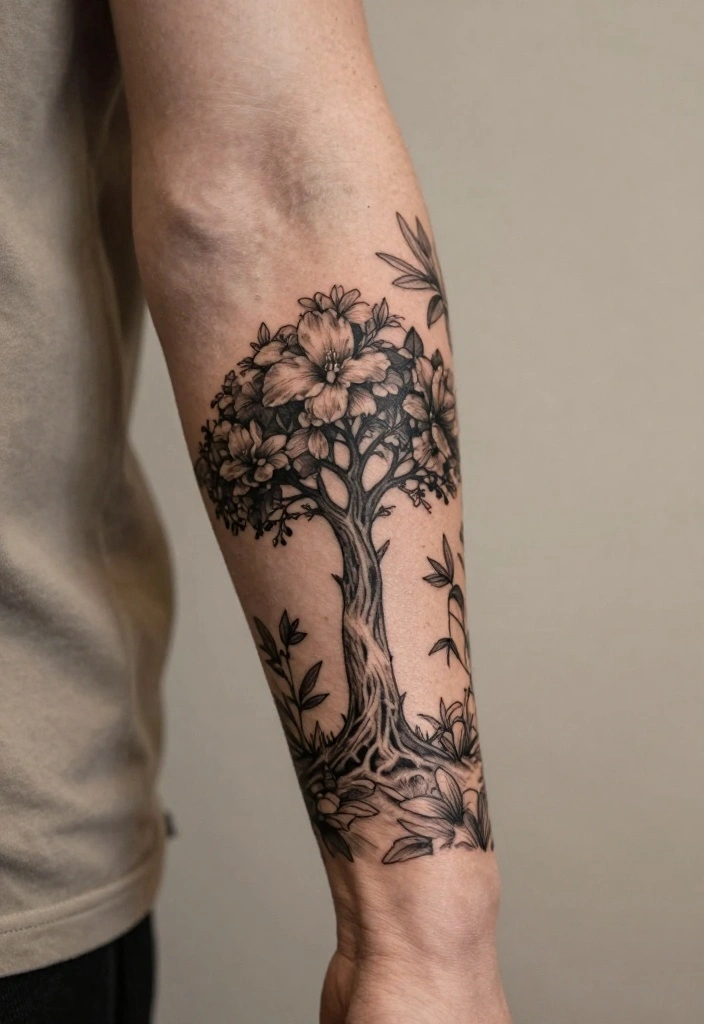 19 Half Sleeve Forearm Tattoo Designs for Men with Strong Personality - 2. Nature-Inspired Designs 1