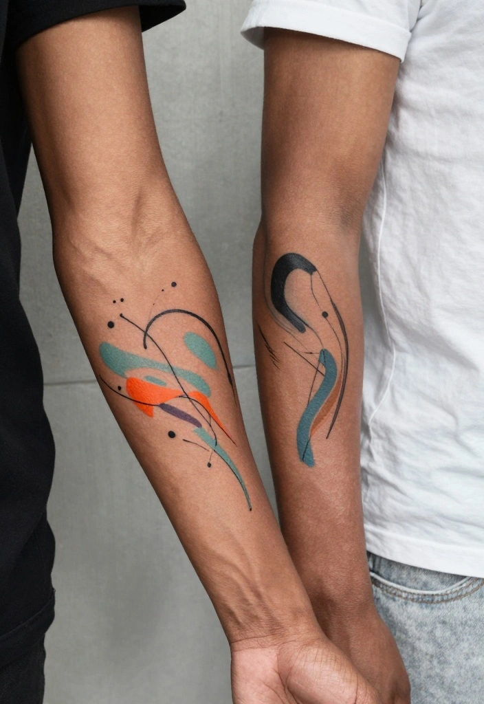 19 Half Sleeve Forearm Tattoo Designs for Men with Strong Personality - 5. Abstract Art 1