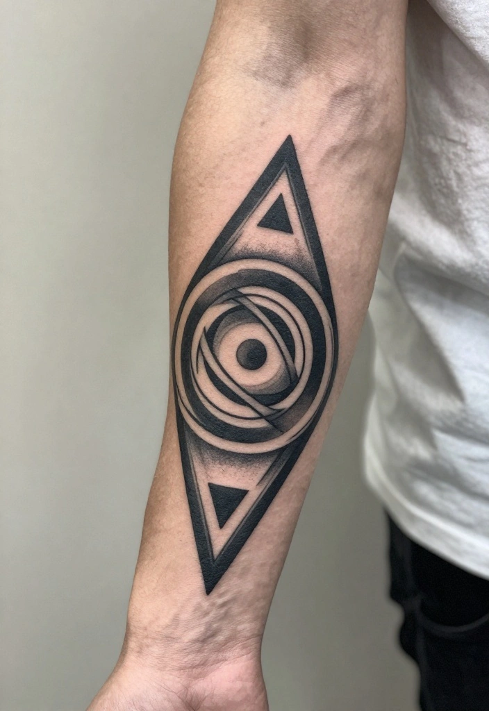 19 Men's Half Sleeve Forearm Tattoo Ideas That Look Insanely Cool - 2. Geometric Shapes 1